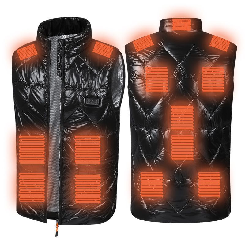 Gilet chauffant femme USB porté, coupe ajustée sans manches