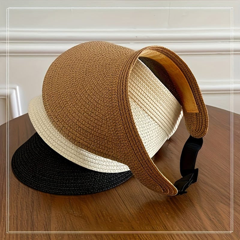 Casquette Visière UV Pliable Réglable Plage Sport Protection Solaire