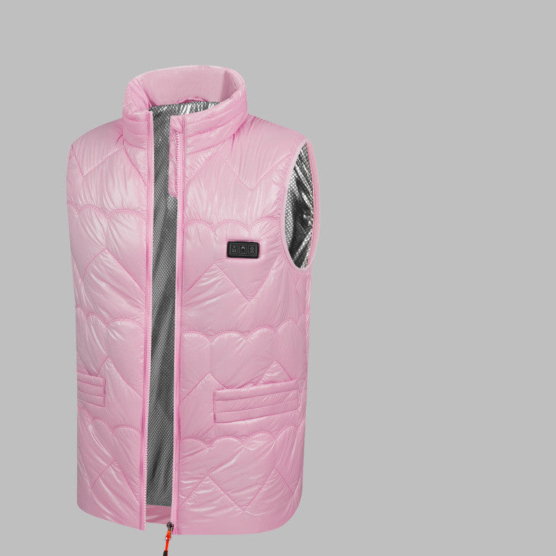Zones chauffantes du gilet chauffant femme