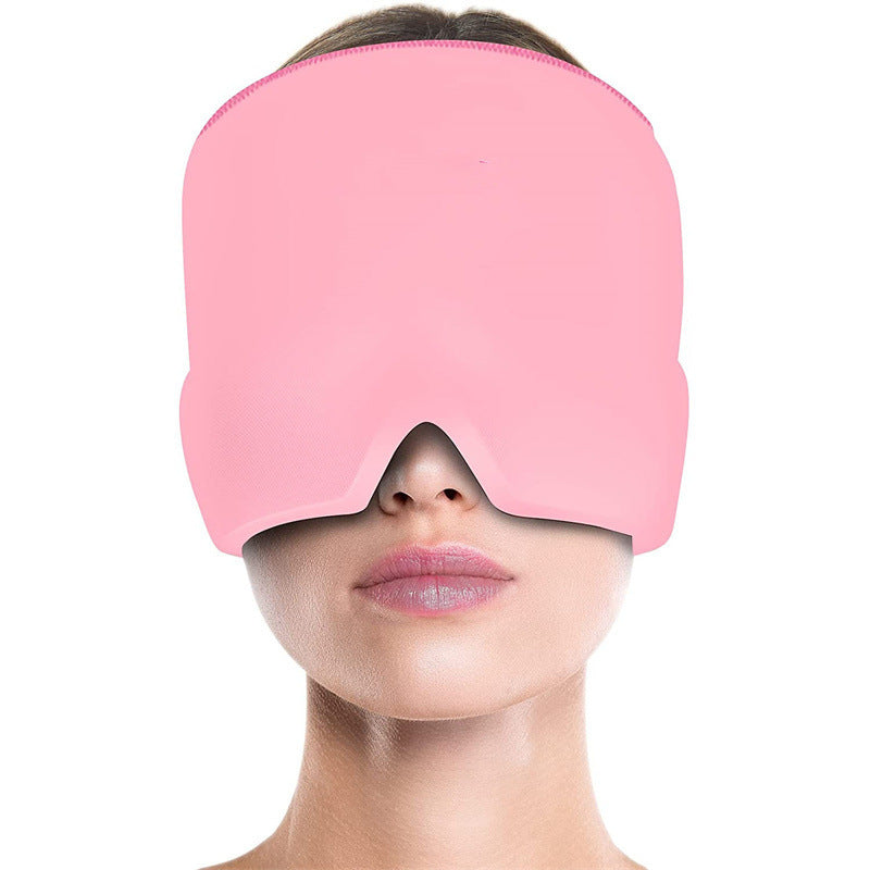 Bonnet rafraîchissant gel 360° chaud et froid porté sur la tête