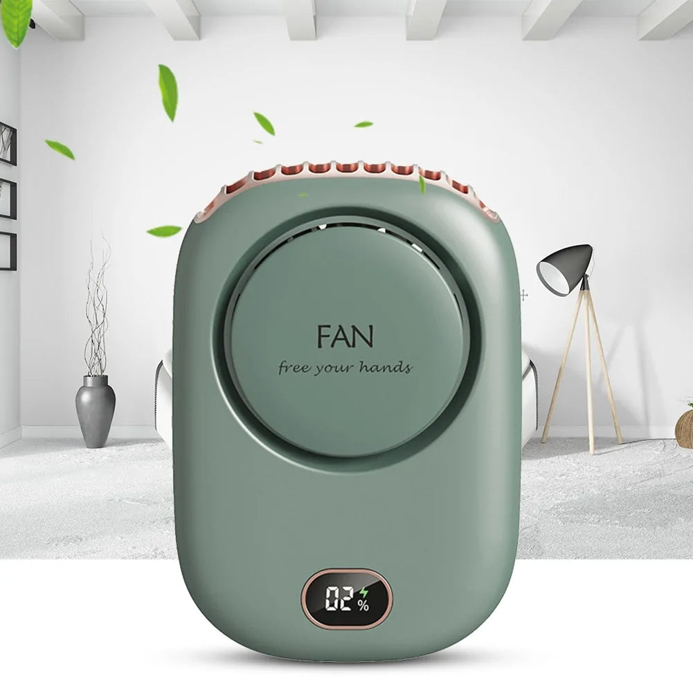 Ventilateur de Cou Sans Pales Portable Silencieux Mains Libres USB