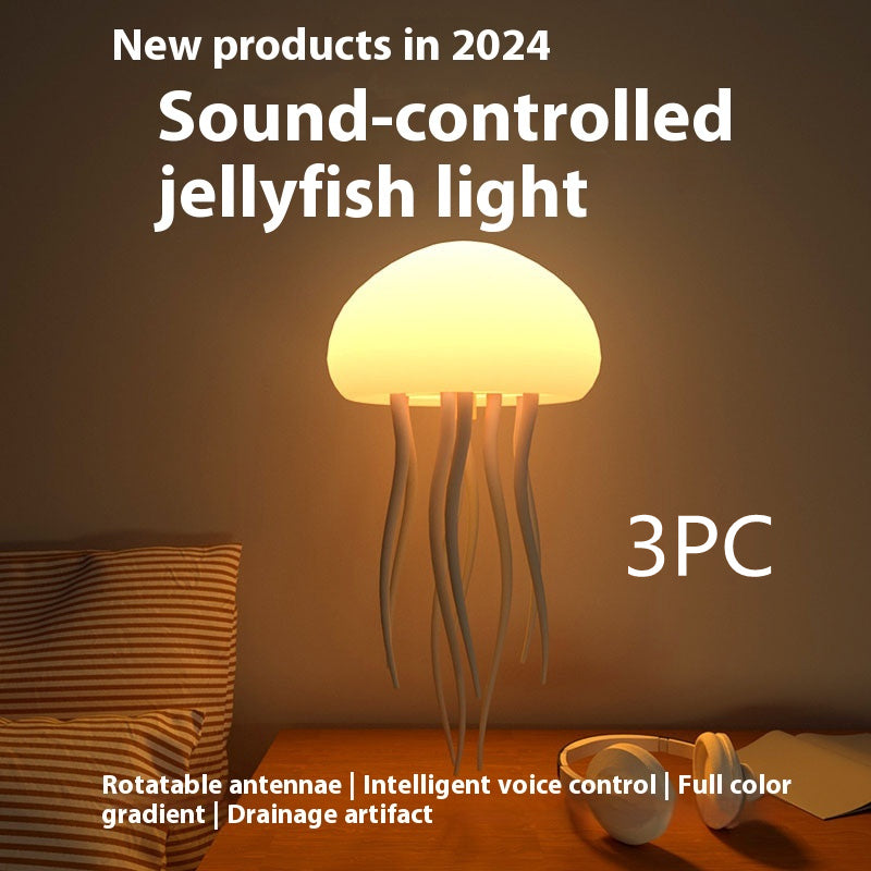 Lampe Méduse LED Veilleuse Décorative Multicolore Chambre Bureau